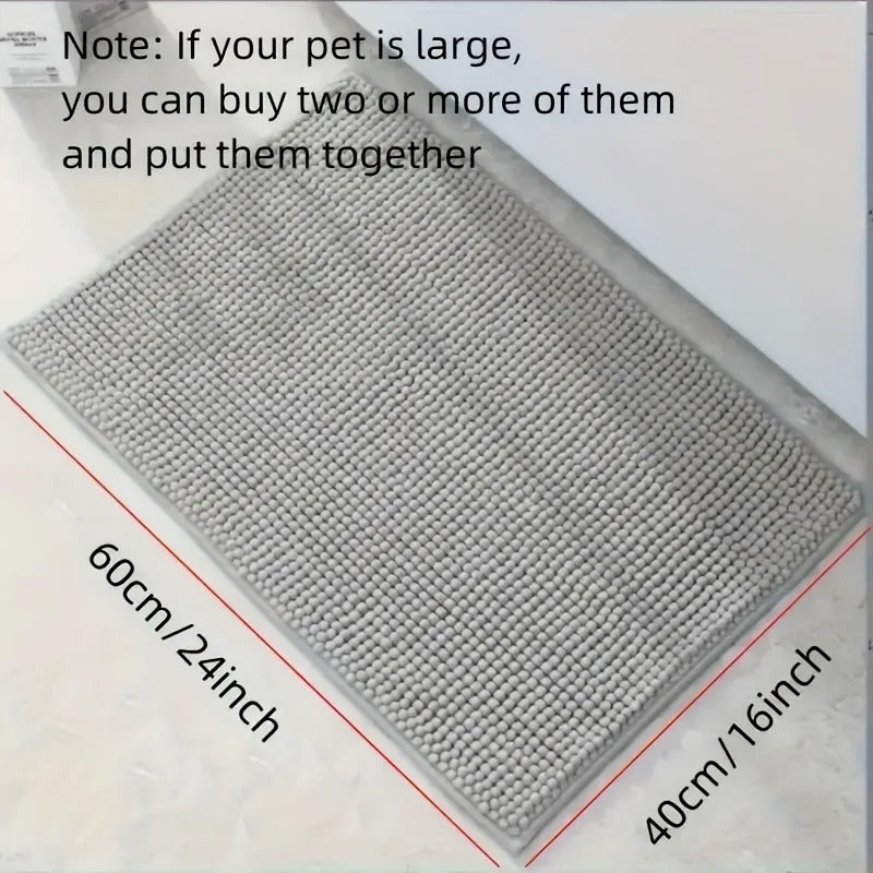 Pet Floor Mat for Mud Paws Perfect for Bathroom, Kitchen, Indoors and Out - Water Absorbent & Non-Slip