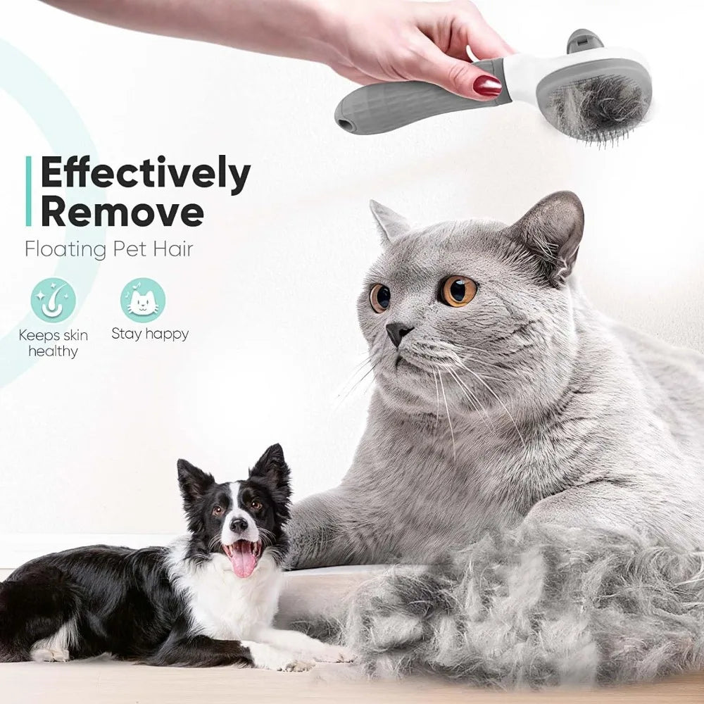 PET HAIR GROOMING BRUSH