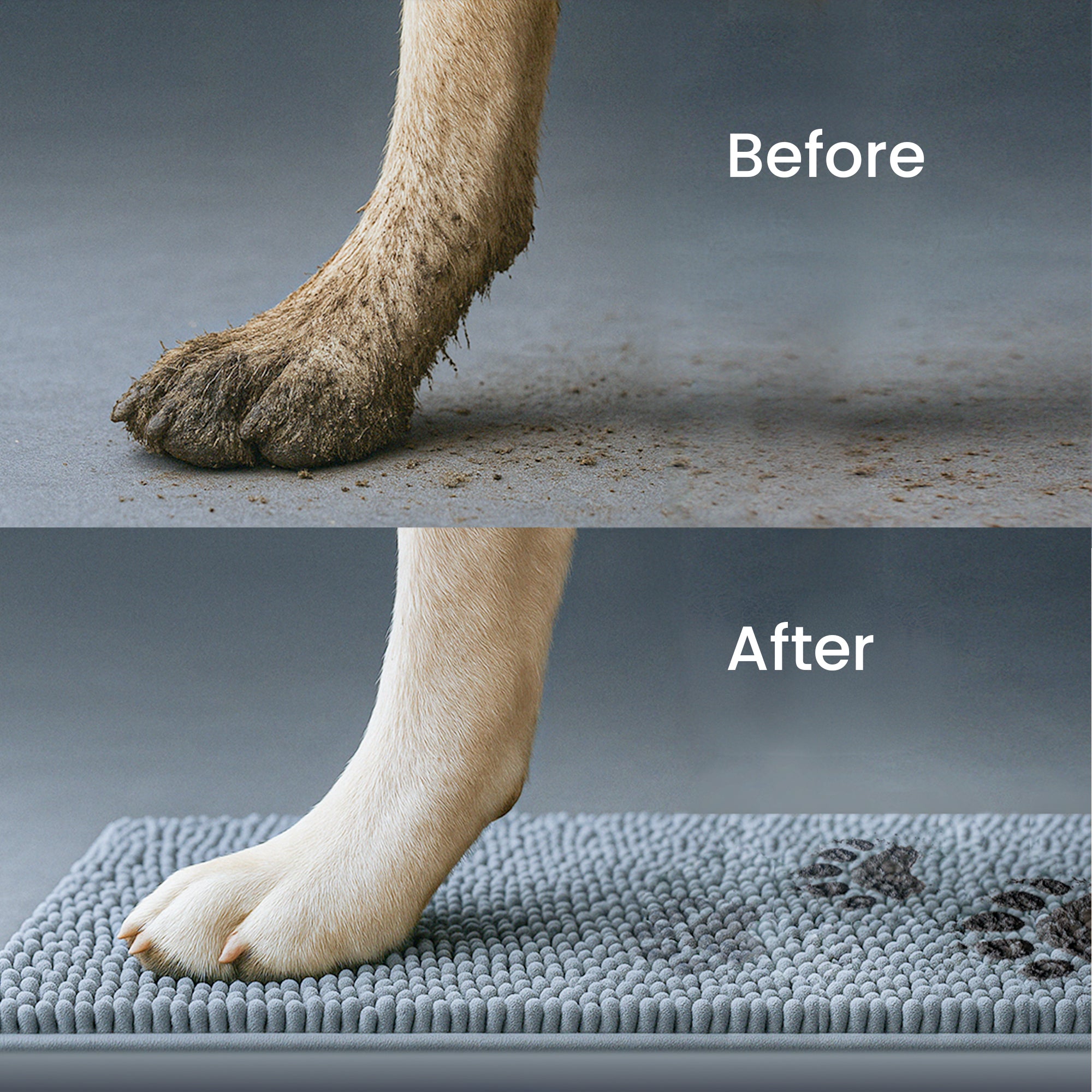 Pet Floor Mat for Mud Paws Perfect for Bathroom, Kitchen, Indoors and Out - Water Absorbent & Non-Slip