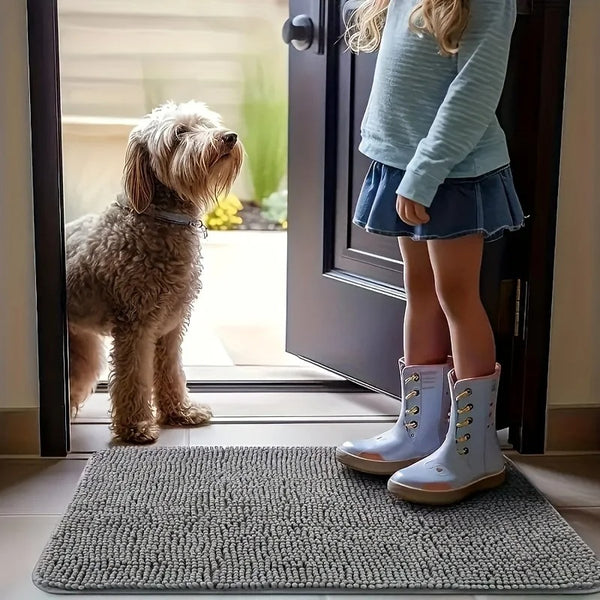 Pet Floor Mat for Mud Paws Perfect for Bathroom, Kitchen, Indoors and Out - Water Absorbent & Non-Slip