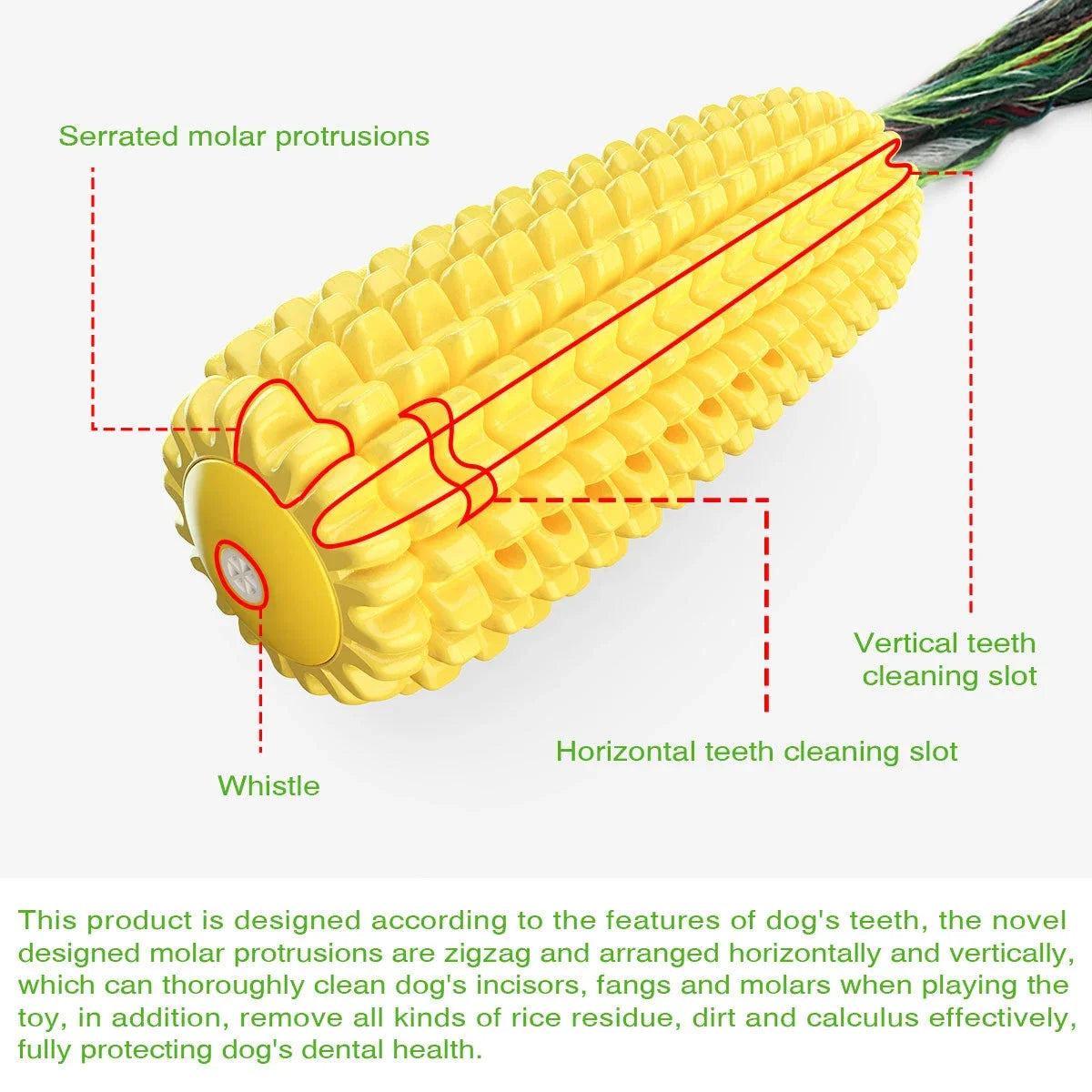PUPPY TEETH CHEW CORN STICK TOY FOR SMALL MEDUIUM LARGE BREED