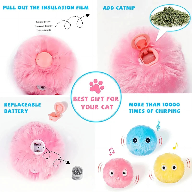 INTERACTIVE SMART PLUSH CAT BALL