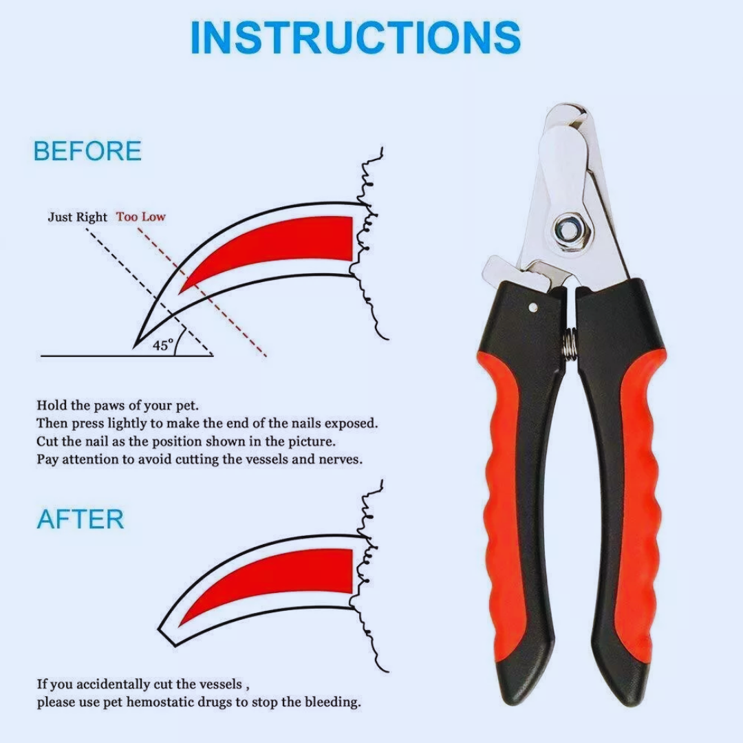 Pet Nail Clippers - Anti-slip handle for better grip