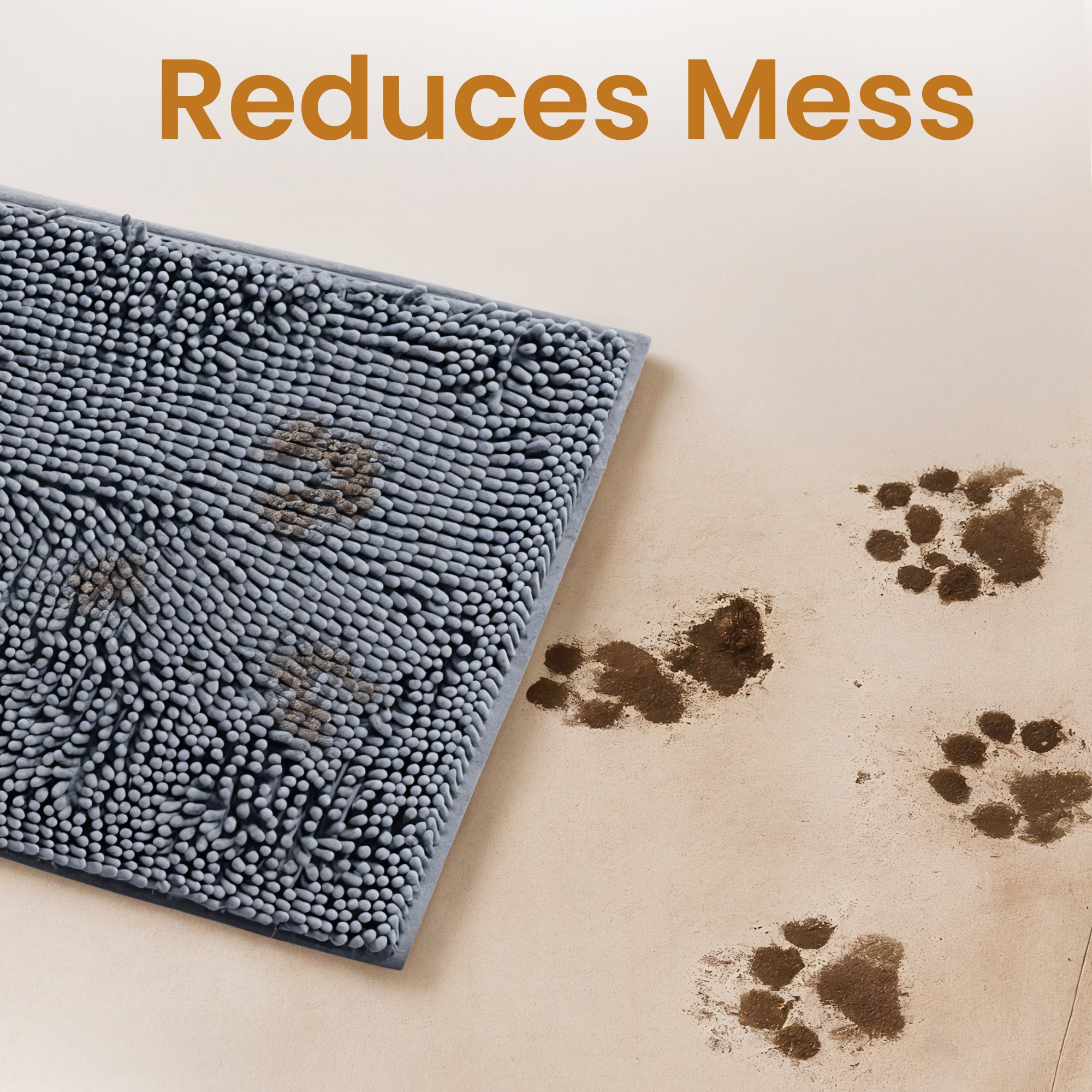 Pet Floor Mat for Mud Paws Perfect for Bathroom, Kitchen, Indoors and Out - Water Absorbent & Non-Slip