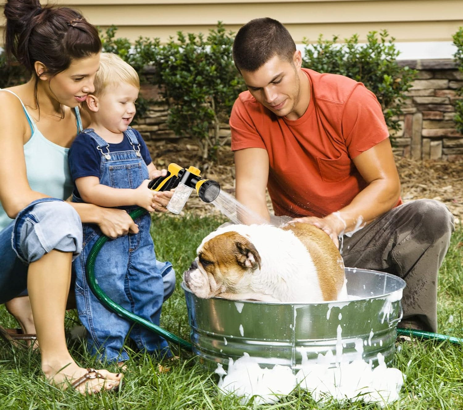 High-Pressure Pet Jet Spray Water Gun - Versatile For Garden Watering and Cleaning Tool with Foam Lance