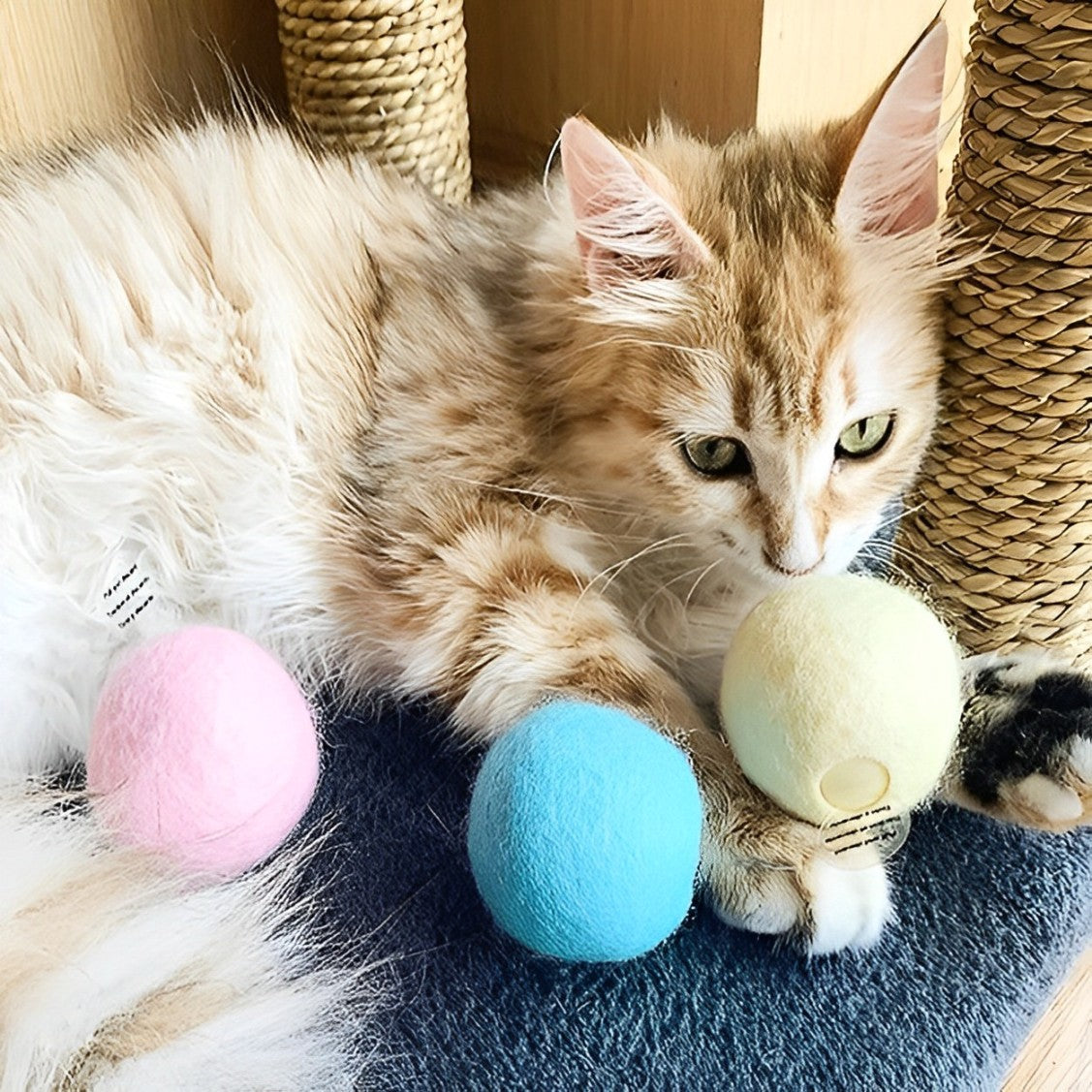 INTERACTIVE SMART PLUSH CAT BALL