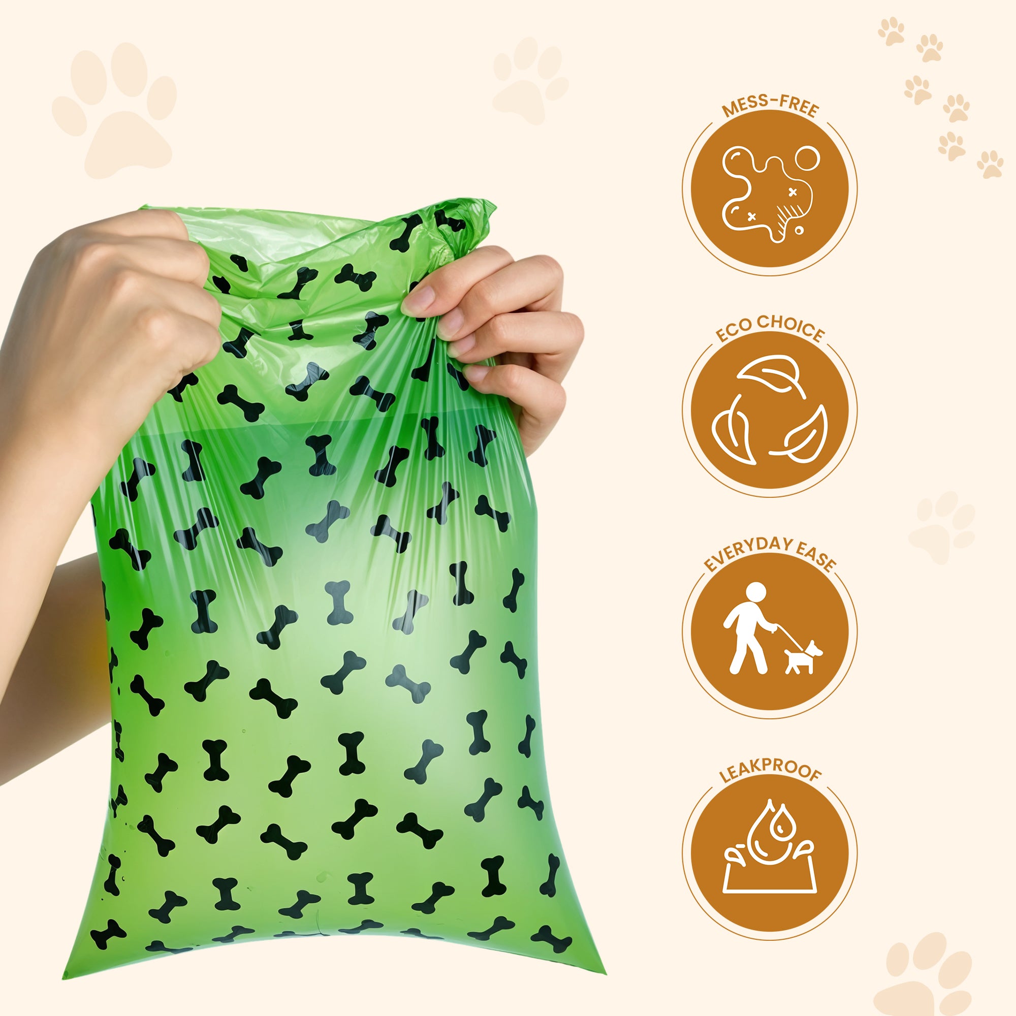 Biodegradable Dog Waste Bags - Leak-resistant design for a mess-free experience