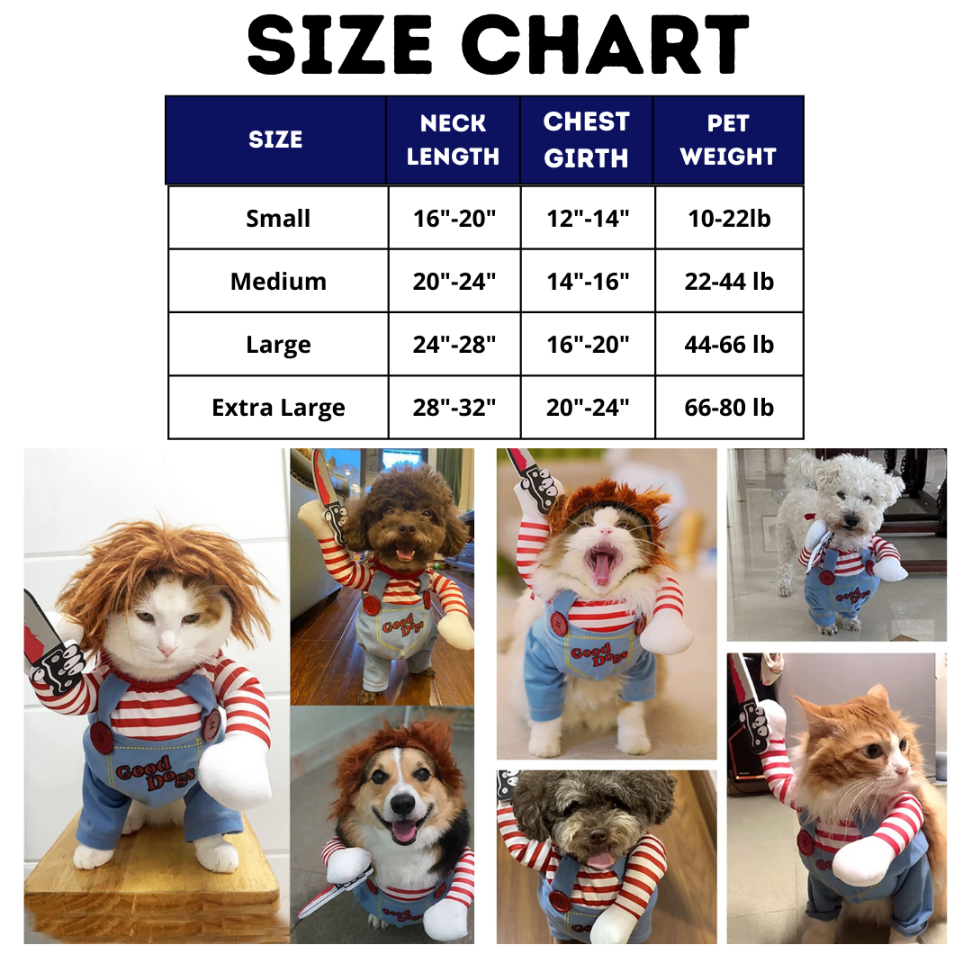 Chucky Pet Halloween Costume