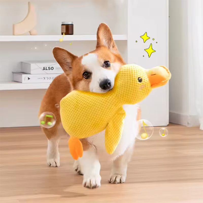 Plush Squeaky Pet Duck Toy