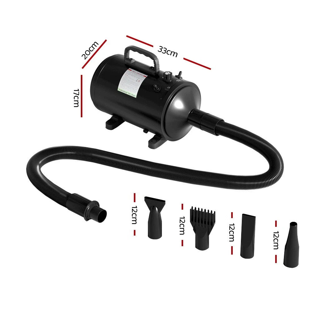 Low Noise Pet Hair Dryer - Adjustable temperature for optimal comfort