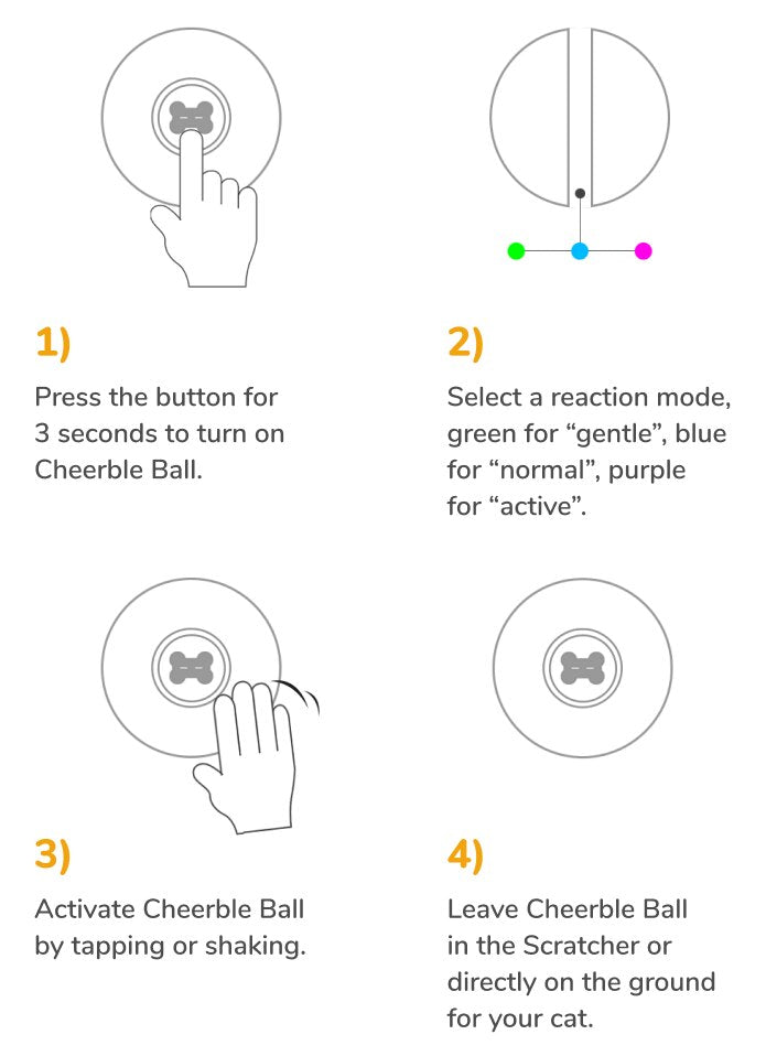 Instructions of cheerble wicked ball 