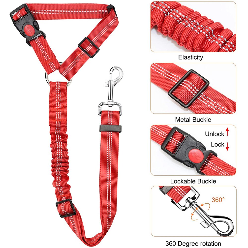 Adjustable Dog Car Leash