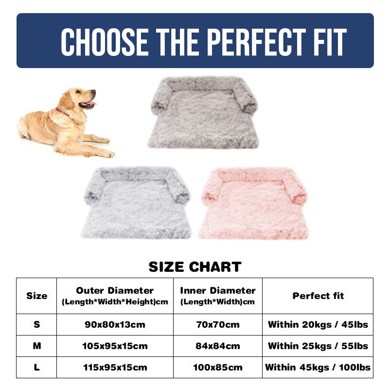 size chart of pet couch covers 