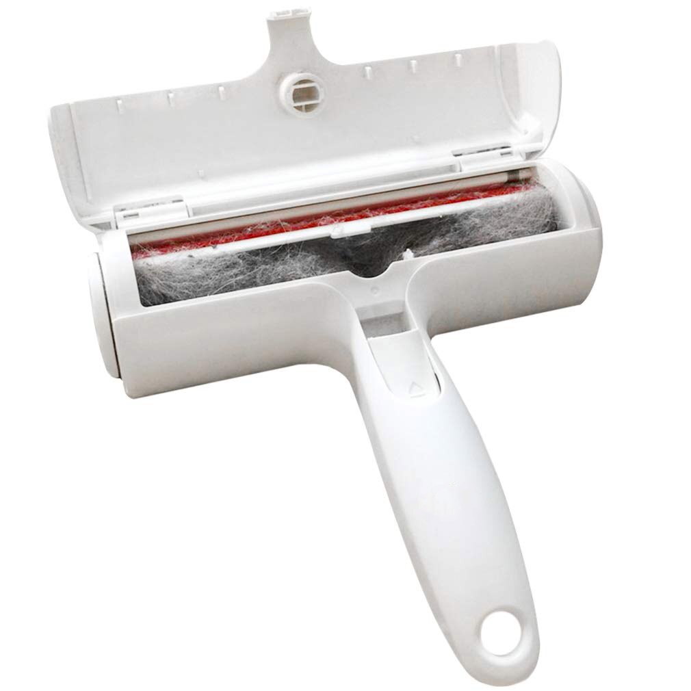 Cleaning of hairs from pet hair removal roller 