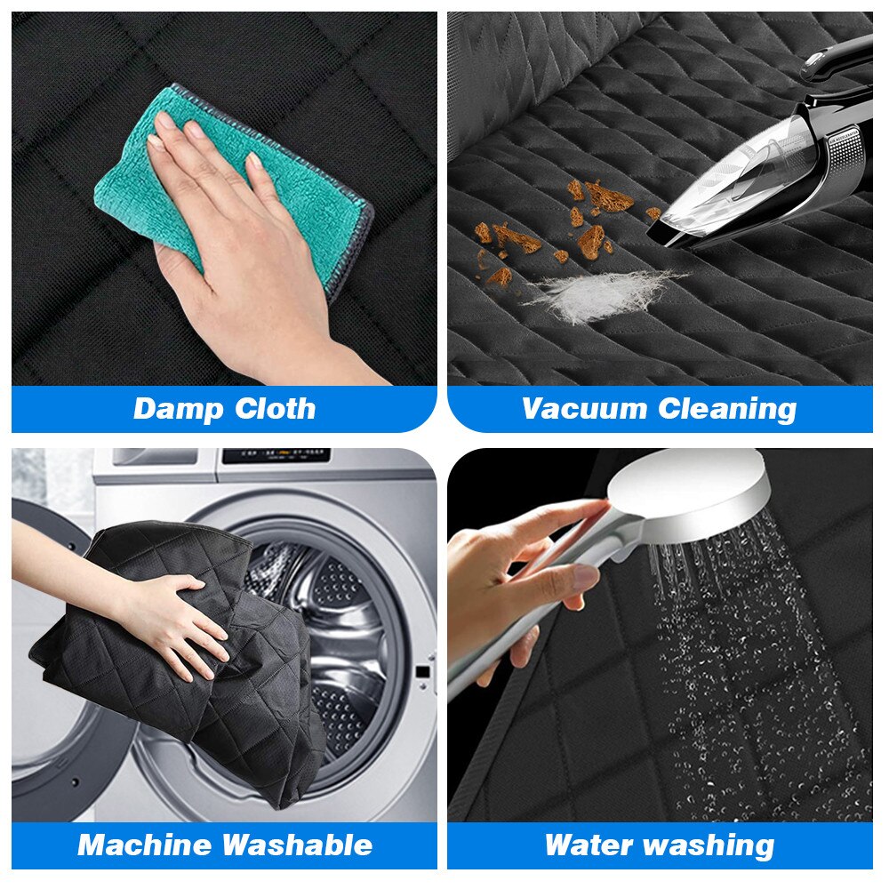 Pet Car Seat Cover cleaning tips infographic 
