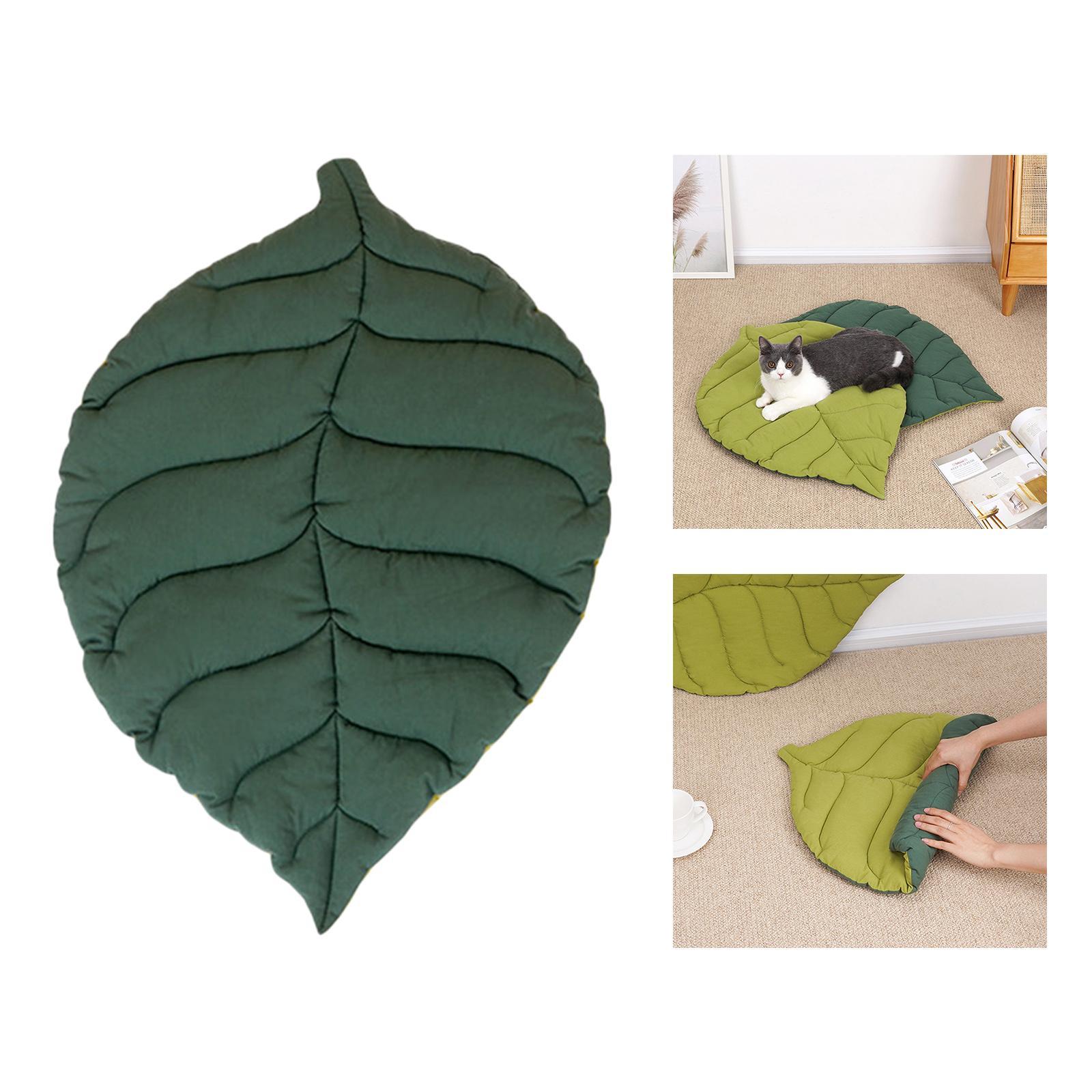 green leaf shaped blanket for pet 
